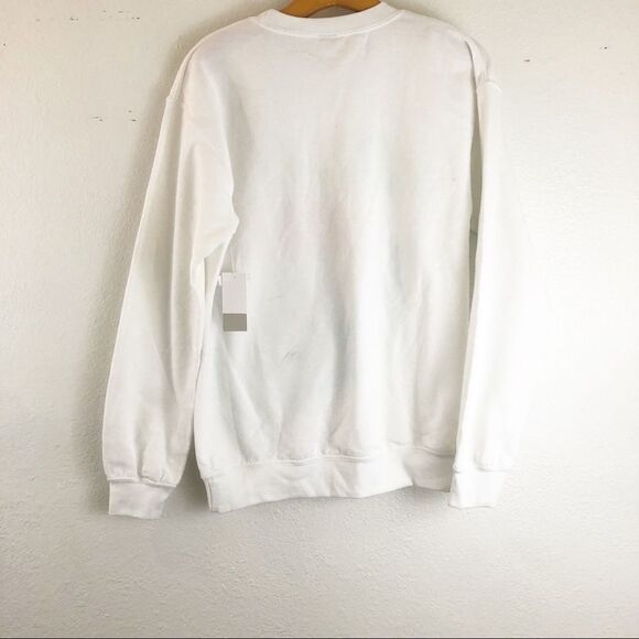 BP White Vote Crew Neck Graphic Knit Pullover Sweatshirt size L New with tags - Picture 4 of 5